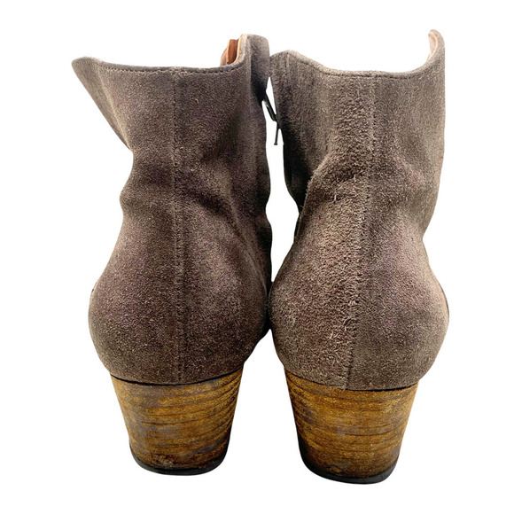Isabel Marant Sz FR 38 US 8 Dicker Taupe Suede Western Ankle Booties Boots - Picture 6 of 13